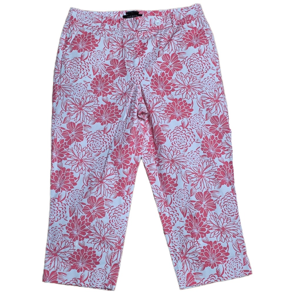 Talbots Petites The Perfect Skimmer Pants‎ Women's Size 6P Pink Floral Capri